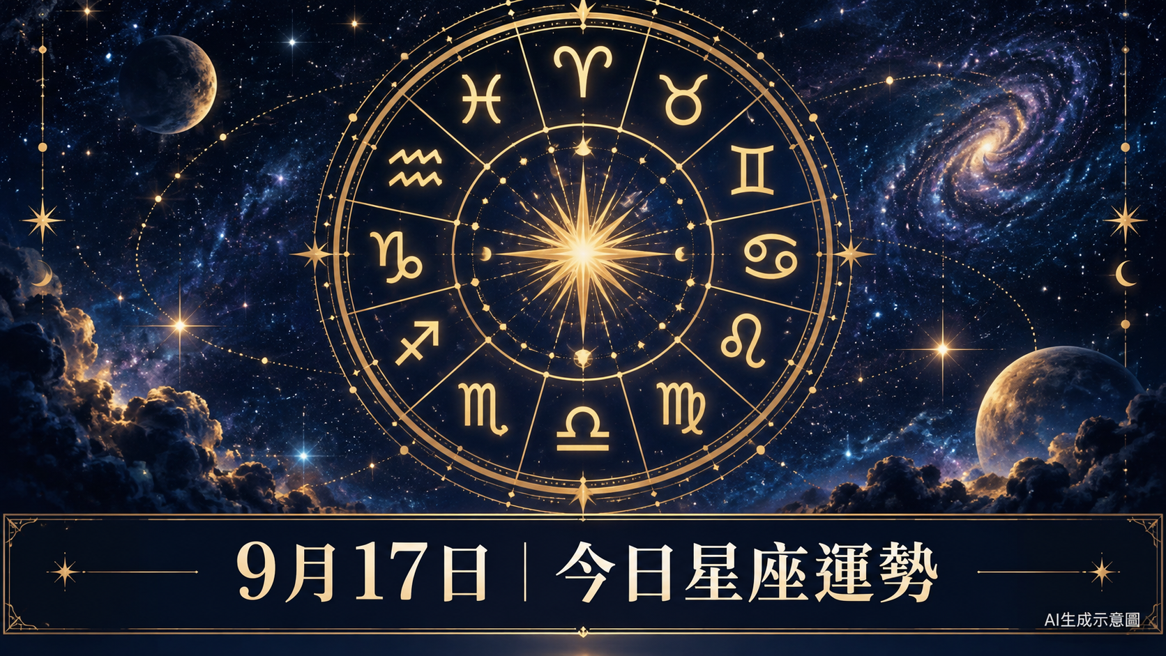 2026年9月17日十二星座運勢，AI生成示意圖