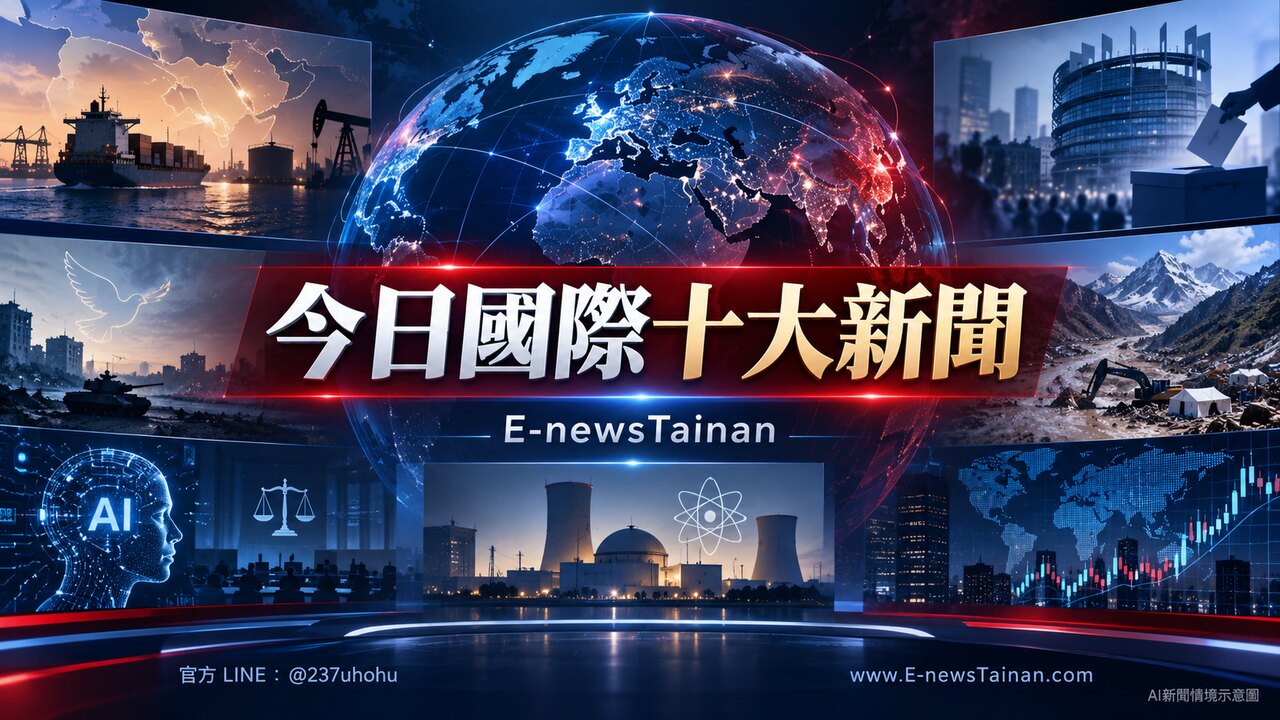 今日國際十大新聞AI新聞情境示意圖