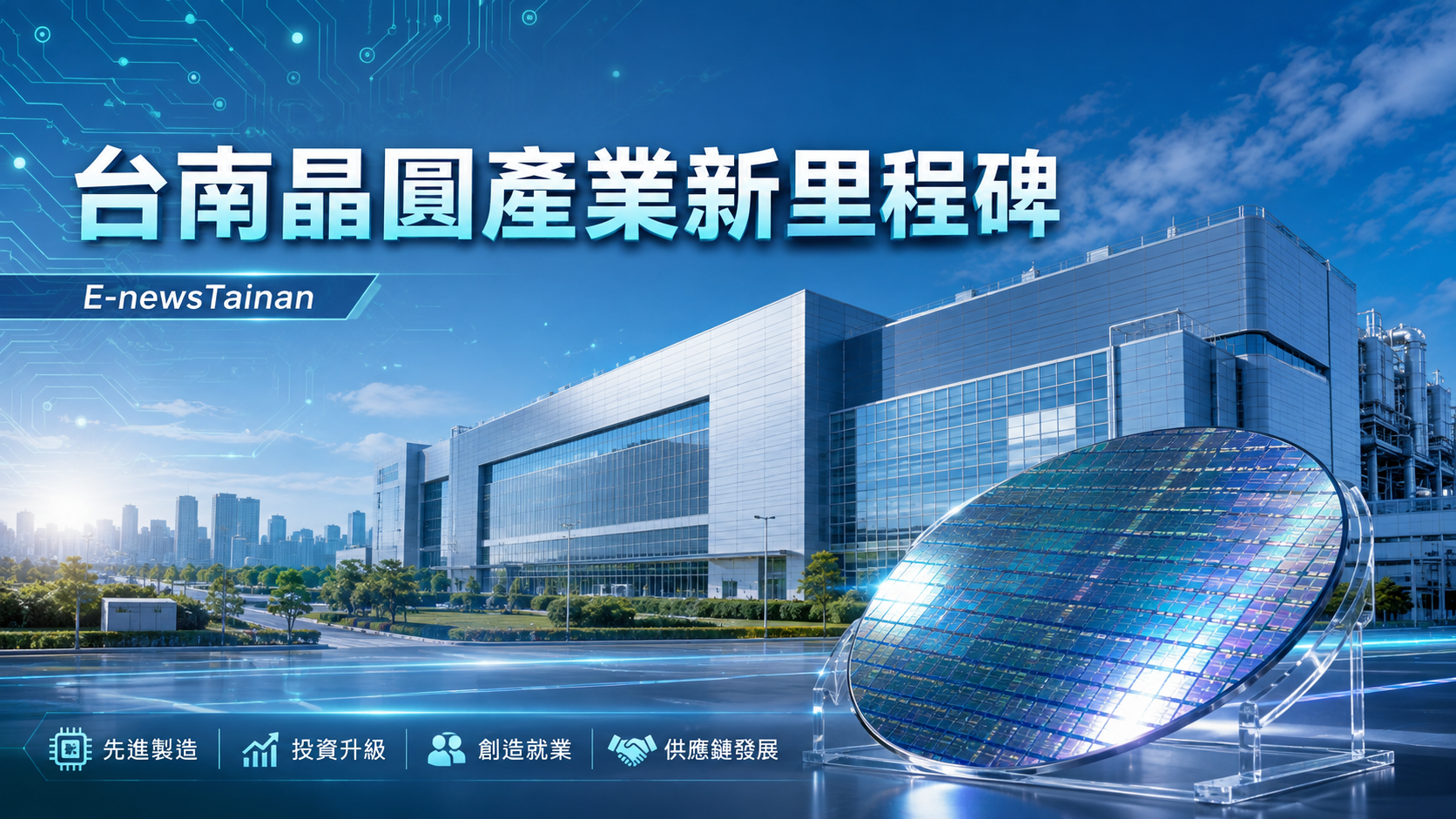 台南晶圓產業新里程碑新聞示意圖