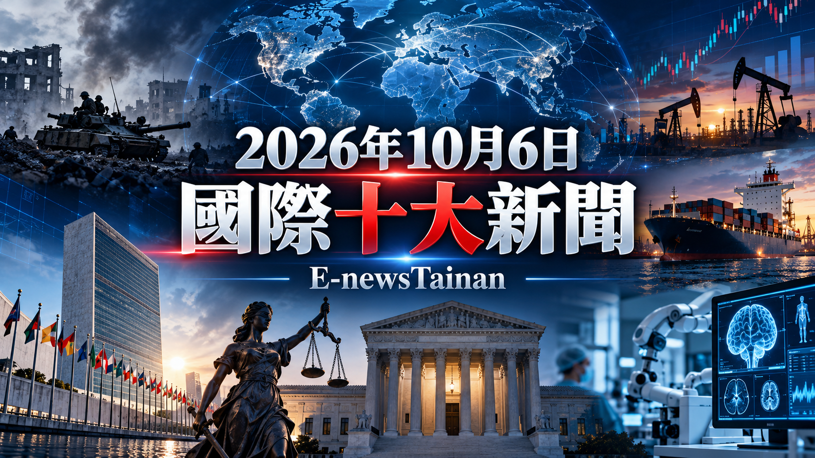 2026年10月6日國際十大新聞：烏克蘭戰火、中東能源、全球政經與AI醫療監管