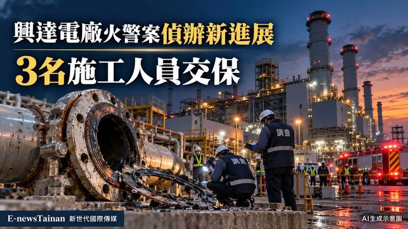 興達電廠火警案偵辦示意圖